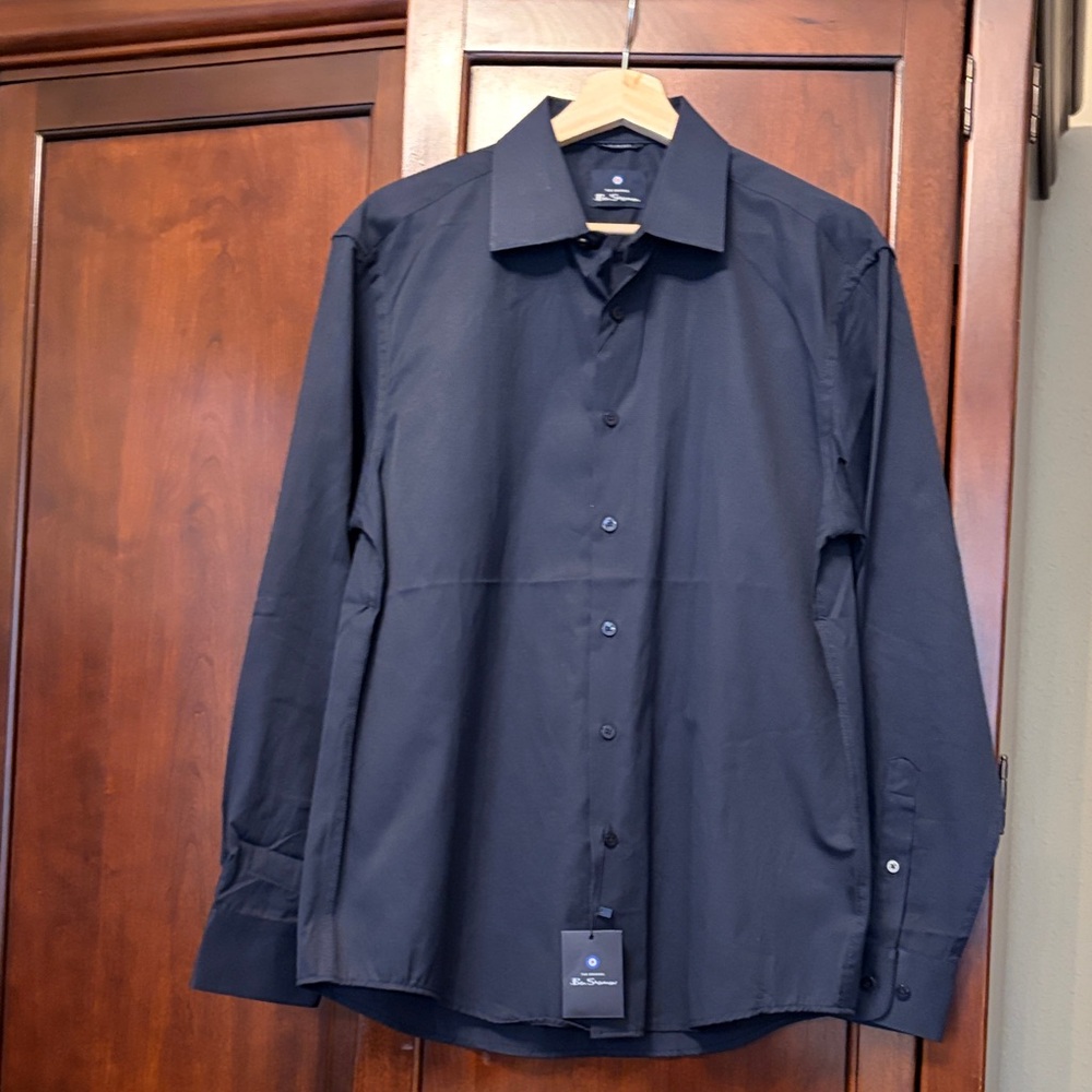 NWT Ben Sherman Dark Blue Dress Shirt